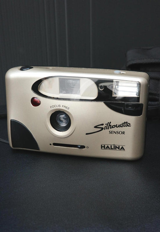 Halina Silhouette Sensor 35mm Film Camera Point & Shoot + Case - Fully Working