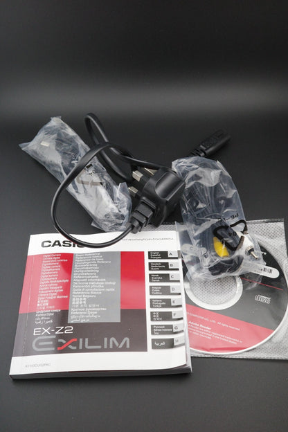 Casio Exilim EX-Z2 12.1MP Digital Camera Boxed + Charger & New Battery - Working