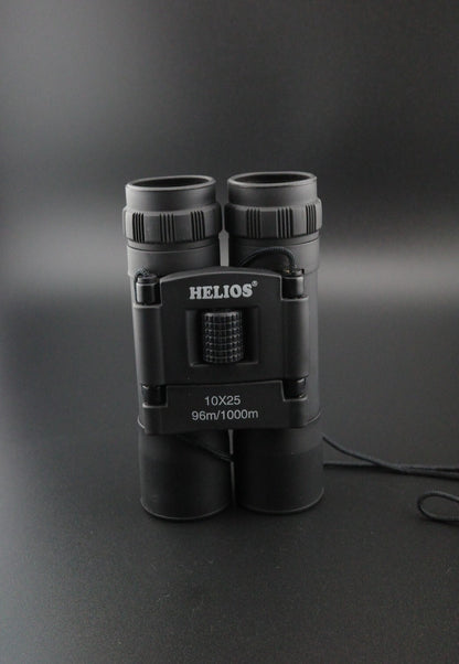 Helios 10 x 25 Compact Travel Binoculars and Case - 96M-1000M