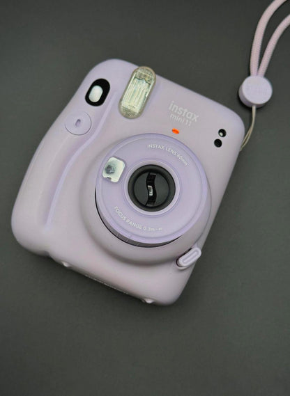 Boxed Fujifilm Instax Mini 11 Lilac Instant Camera + Film & Batteries - Working