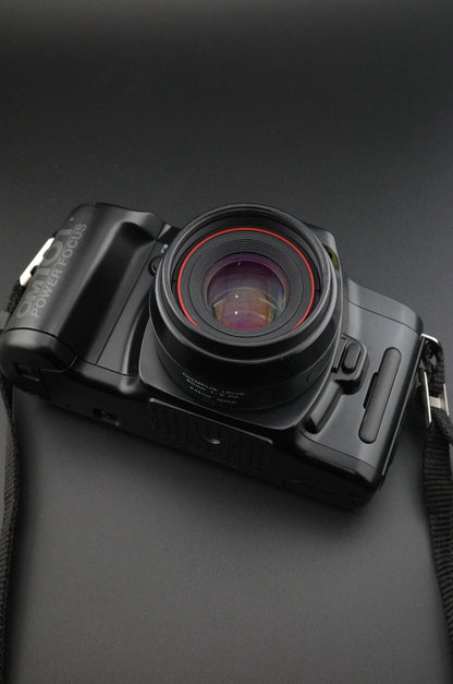 Olympus OM101 Power Focus 35mm SLR Camera + 50mm f/2 Lens Film Tested &  Working
