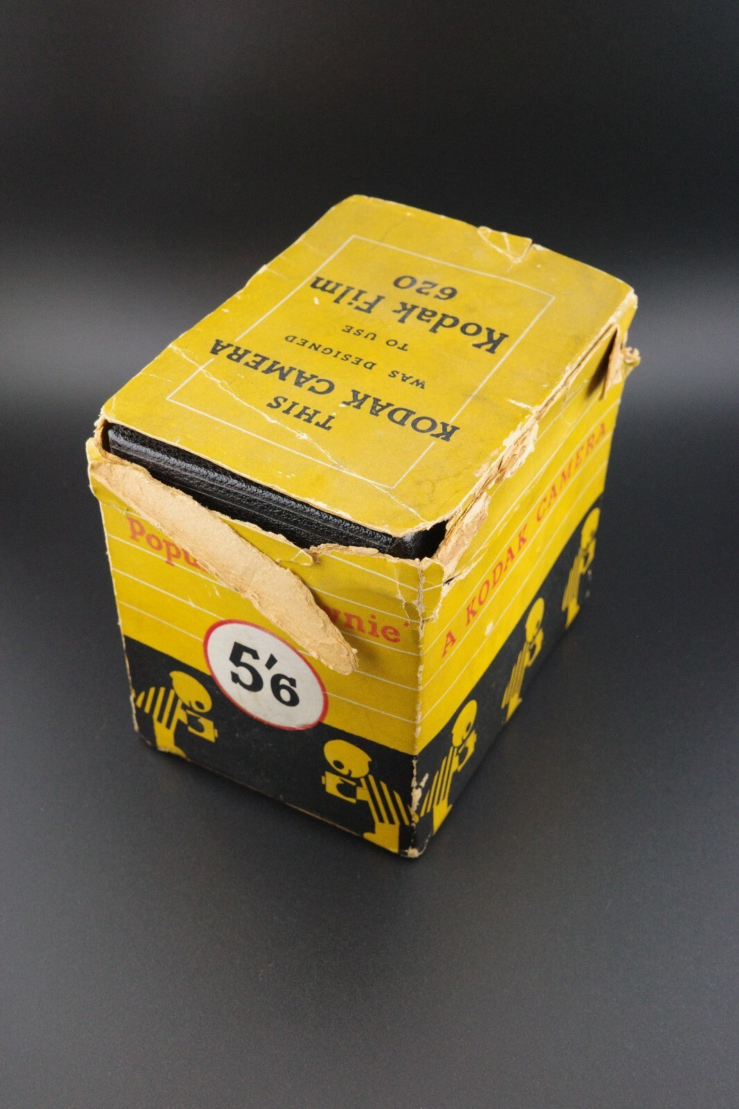 Vintage Kodak Six-20 Popular Brownie 620 Film Box Camera + Box Tested & Working