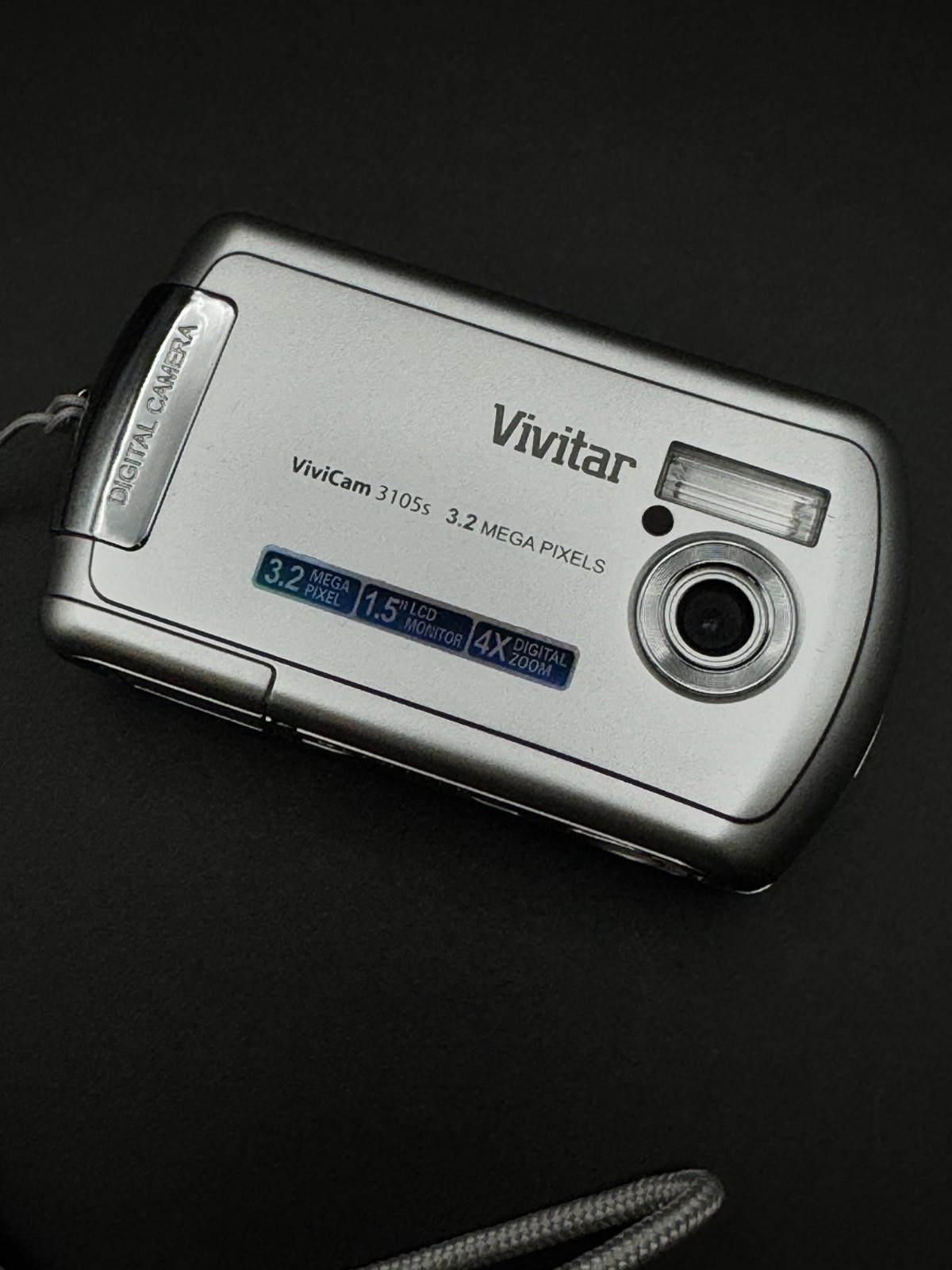 Fully Working Vivitar ViviCam 3105s 3.2MP Digital Camera + New Case & Batteries