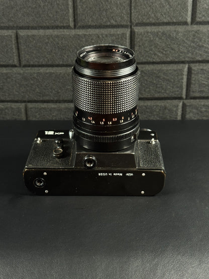 Zenit 12XP 35mm SLR Camera Zeiss Jena DDR 135mm Lens