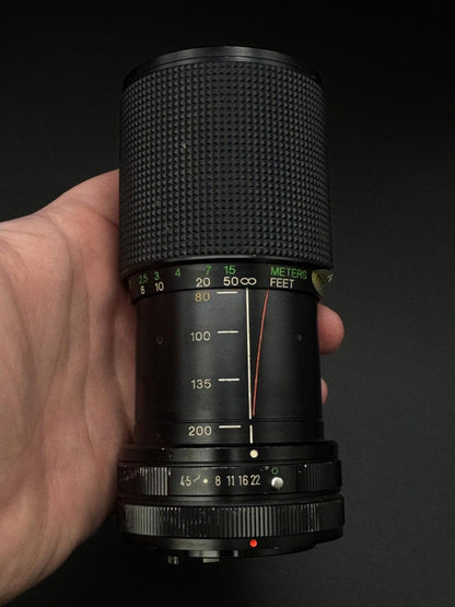 Vivitar 80-200mm f/4.5 MC Tele-Macro-Zoom Lens Canon FD Mount - Tested & Working