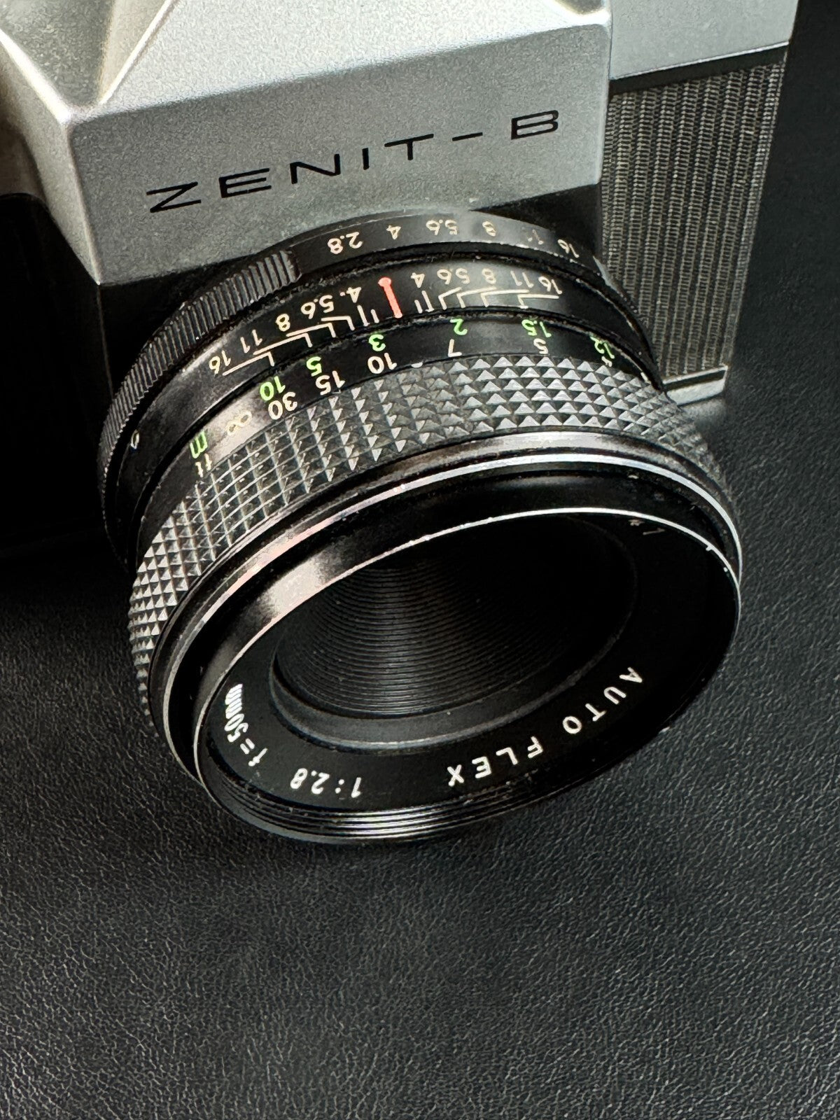 Vintage Zenit-B 35mm SLR Camera + Auto Flex 2.8 50mm Lens - Tested & Working