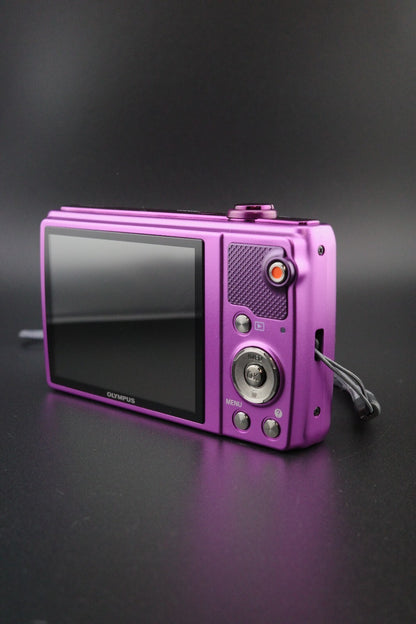 Olympus VR-350 Purple 16MP 10x Zoom Camera, New Battery & Charger Tested Working