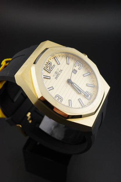 Brand New & Boxed Invicta Huracan 45775 Men’s Watch 48mm Black Gold Dial