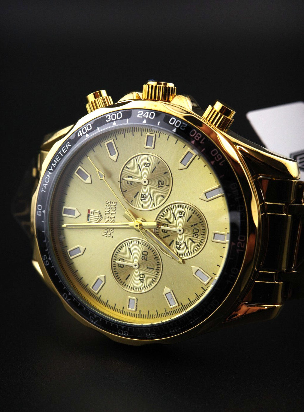 Montres Prestige MPW-0342 Men's Watch 44mm Gold S.Steel Quartz - New & Boxed