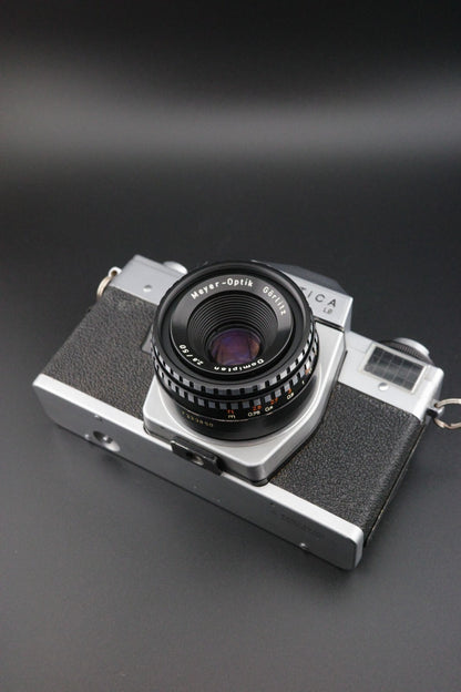 Praktica LB2 35mm SLR + Meyer Domiplan 50mm f2.8 M42 Film Film Tested & Working