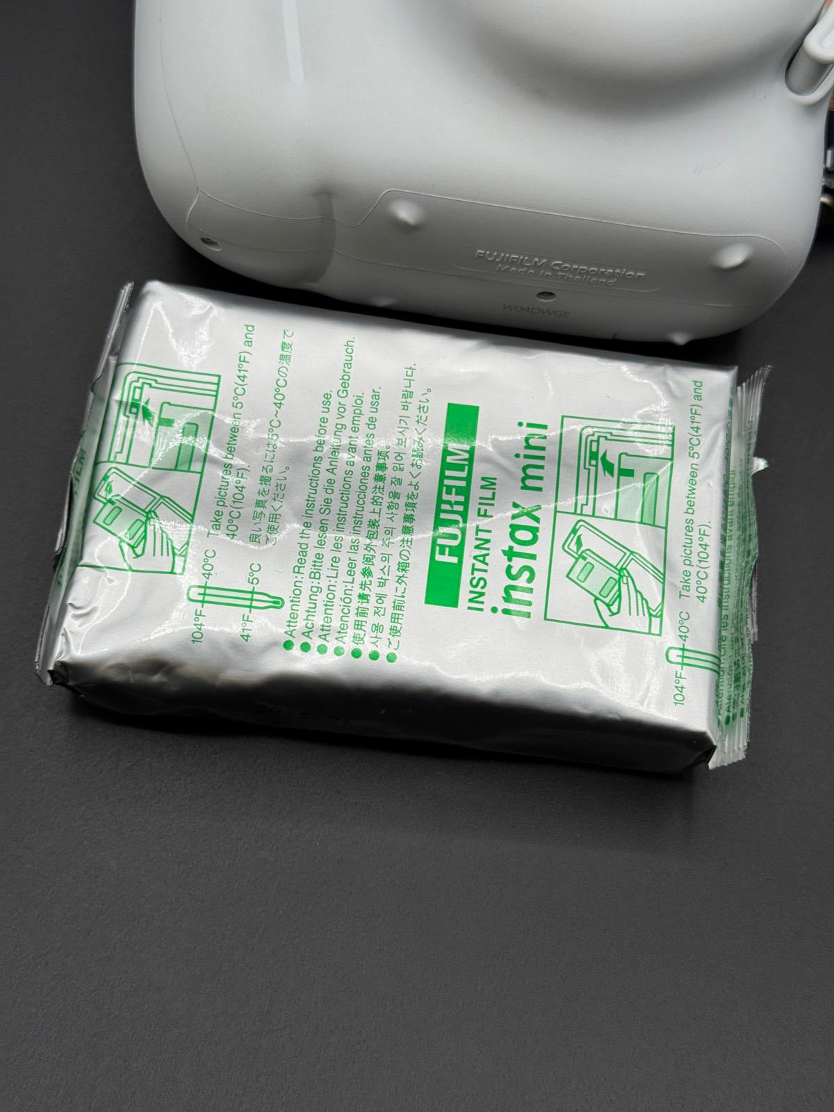 Fujifilm Instax Mini 11 Ice White Instant Camera + Case, Film & Batteries