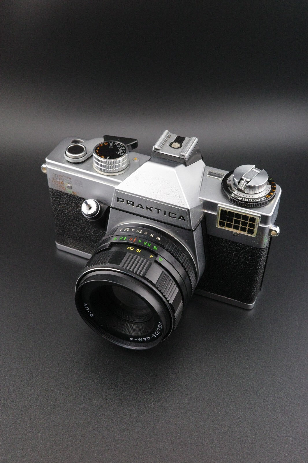 Praktica LB2 Vintage 35mm SLR + Helios 44M-4 58mm f2 M42 Film Tested & Working