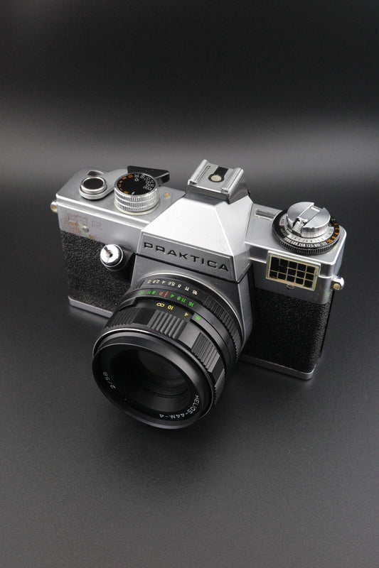 Praktica LB2 Vintage 35mm SLR + Helios 44M-4 58mm f2 M42 Film Tested & Working