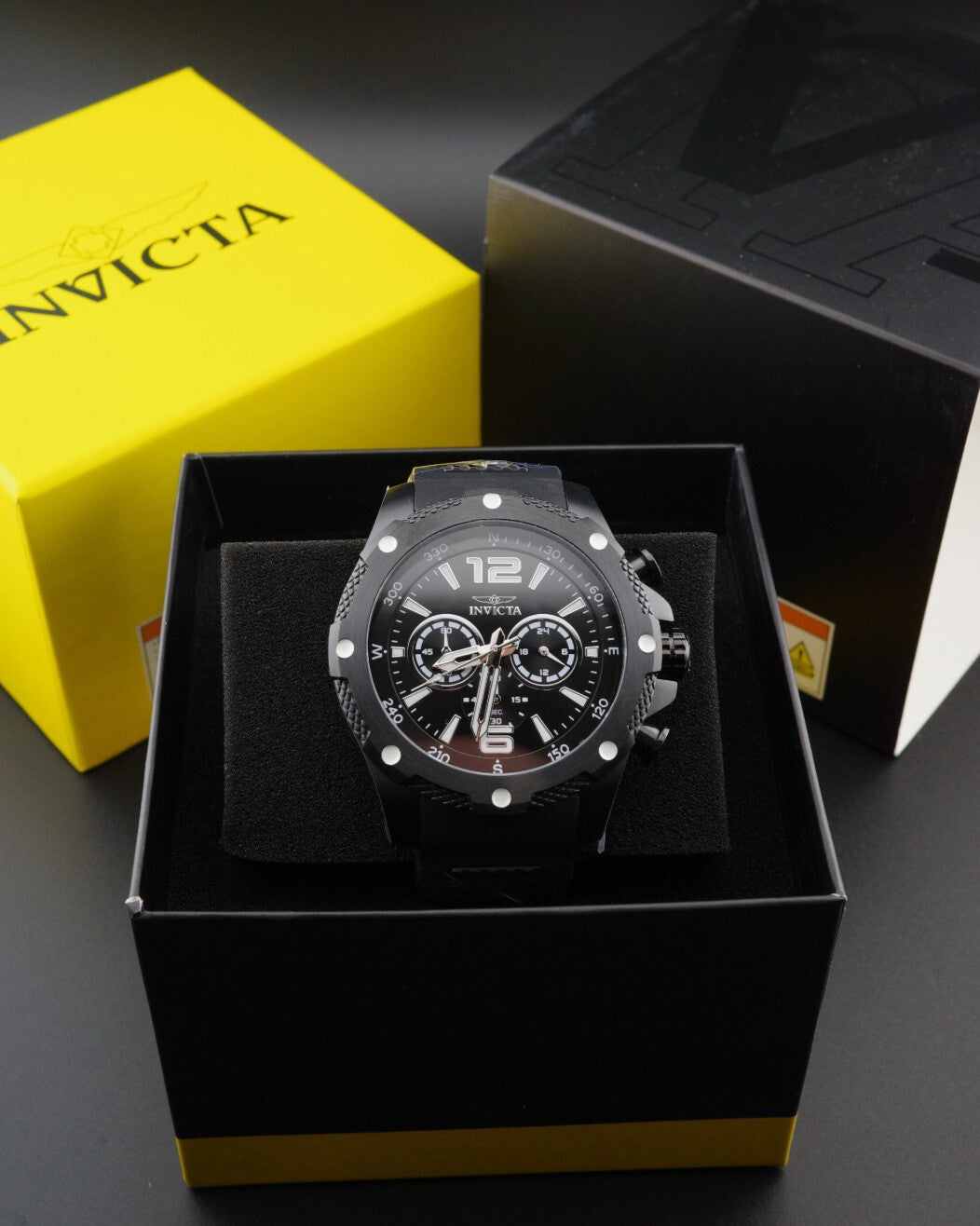 Invicta I-Force Axis 50556 Men’s Watch 50mm Black - Silicone - Brand New & Boxed