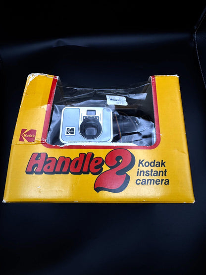 Vintage 1979 Kodak Handle 2 Instant Camera With Box & Manual - Untested