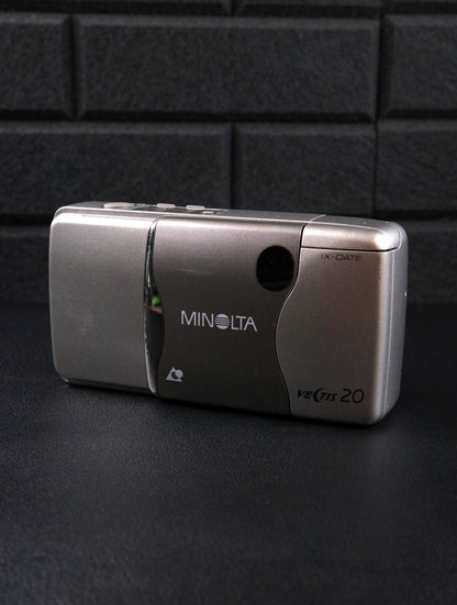 Minolta Vectis 20 Vintage 1990's APS Film Point and Shoot Zoom Camera - Working