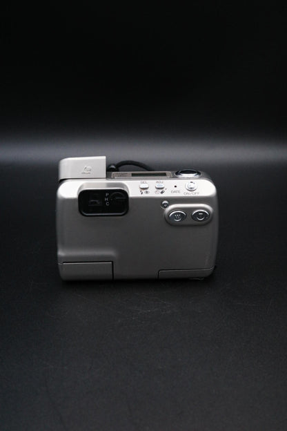 Vintage Minolta Vectis 300 Stainless Steel APS Film Camera - Tested Working