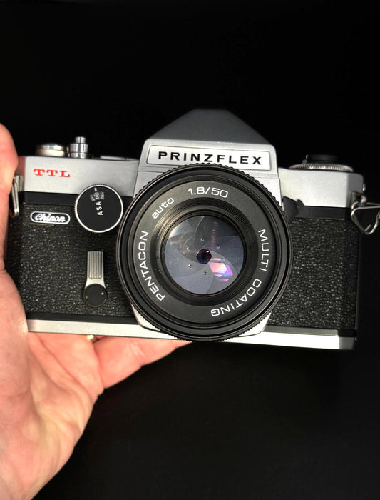 PRINZFLEX Super TTL Vintage 1960's 35mm Film Camera & Pentacon 50mm 1.8 Lens