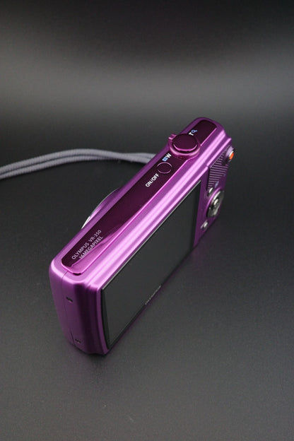 Olympus VR-350 Purple 16MP 10x Zoom Camera, New Battery & Charger Tested Working