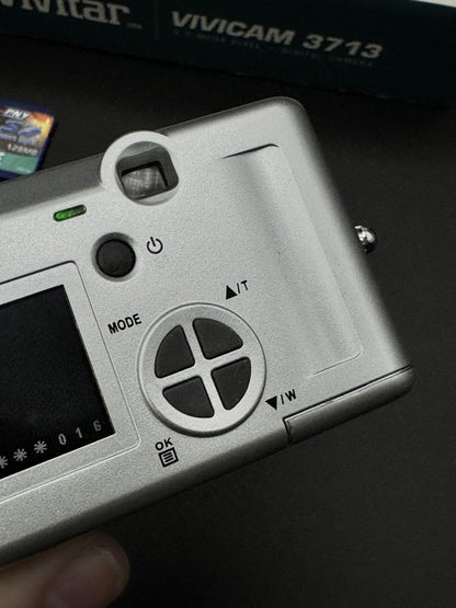 Fully Working & Boxed Vivitar Vivicam 3713 3MP Compact Digital Camera + SD Card