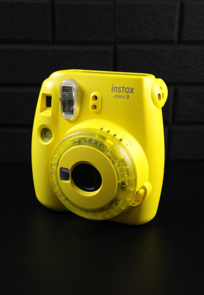 Fujifilm Instax Mini 9 Yellow Instant Camera - Film Tested & Fully Working