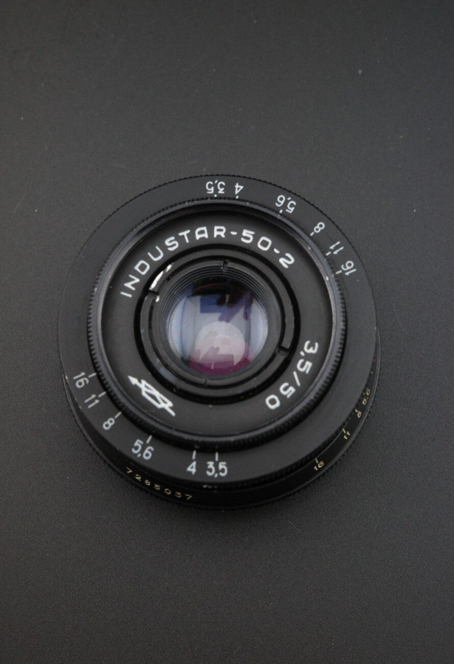 Industar-50-2 50mm f/3.5 M42 Screw Mount Vintage 1960's Soviet Pancake Lens