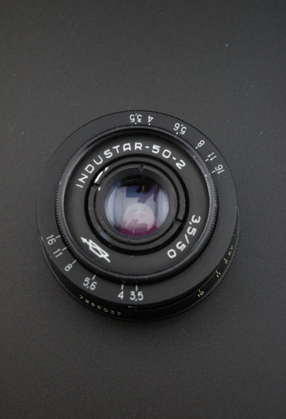 Industar-50-2 50mm f/3.5 M42 Screw Mount Vintage 1960's Soviet Pancake Lens