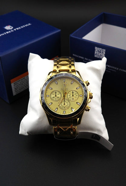 Montres Prestige MPW-0342 Men's Watch 44mm Gold S.Steel Quartz - New & Boxed