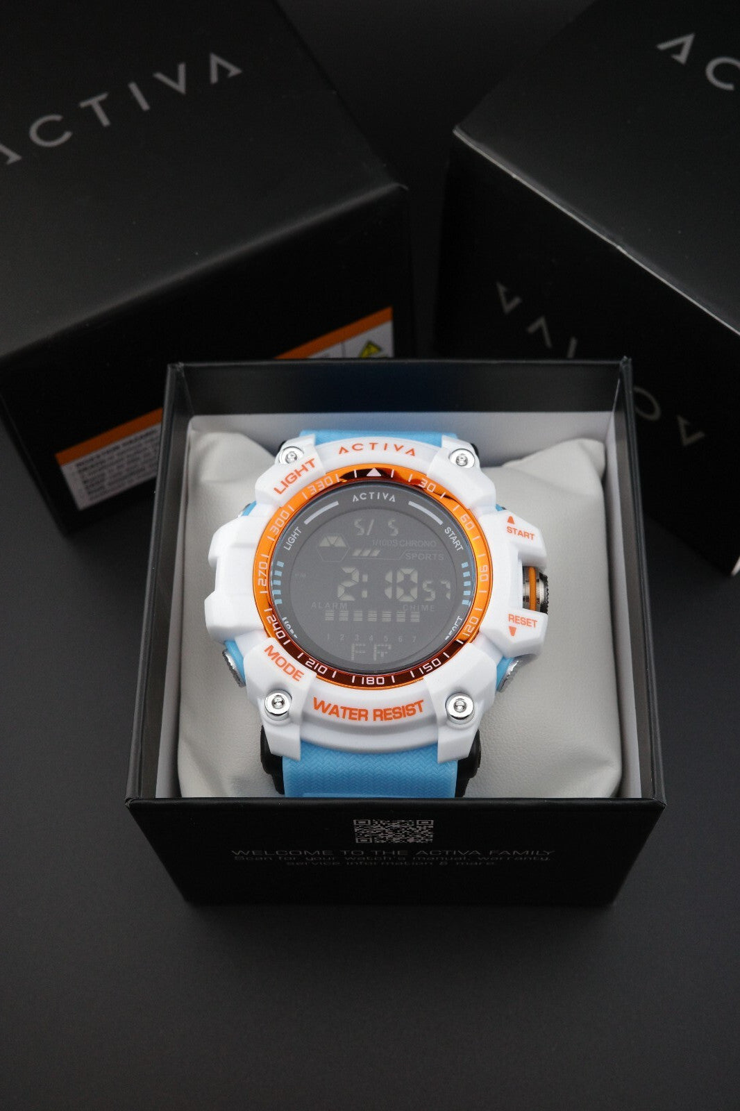 Activa x Invicta Mens Digital Watch 56mm Light Blue - Brand New & Boxed