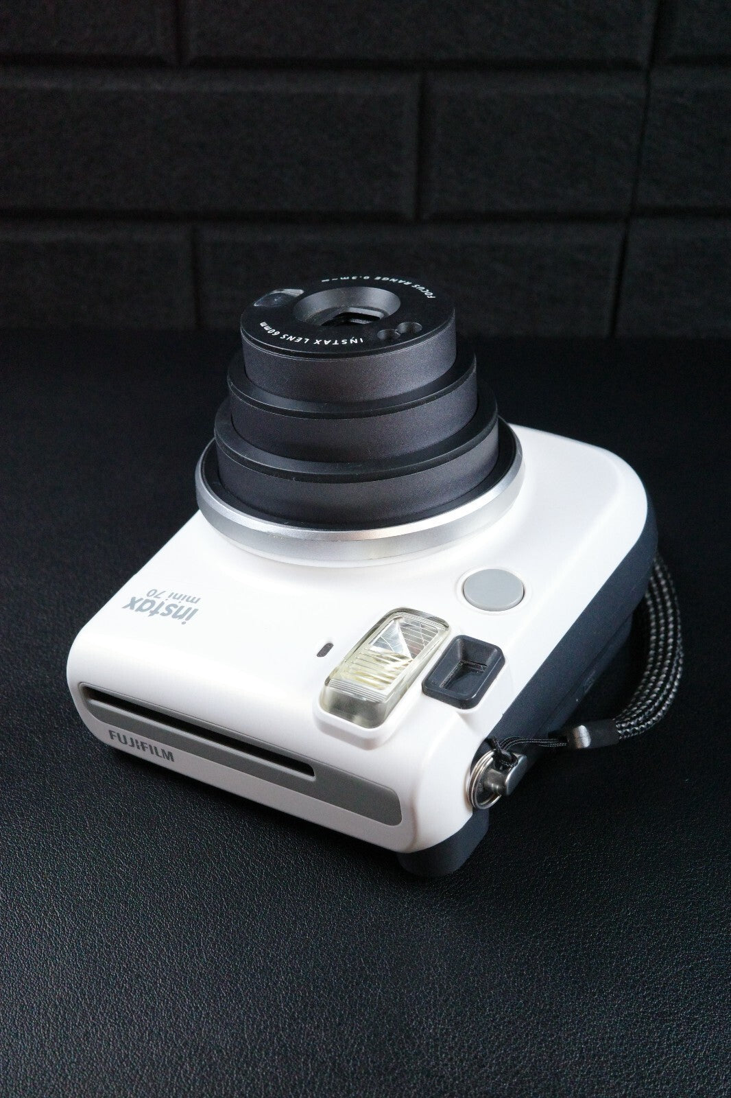 Working Fujifilm Instax Mini 70 Moon White Instant Film Camera + Film/Batteries