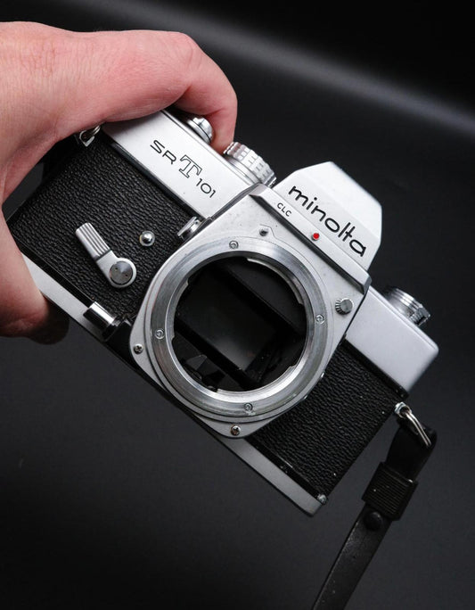 Minolta SRT101 35mm MF Film SLR Camera Body Only - Spares or Repair
