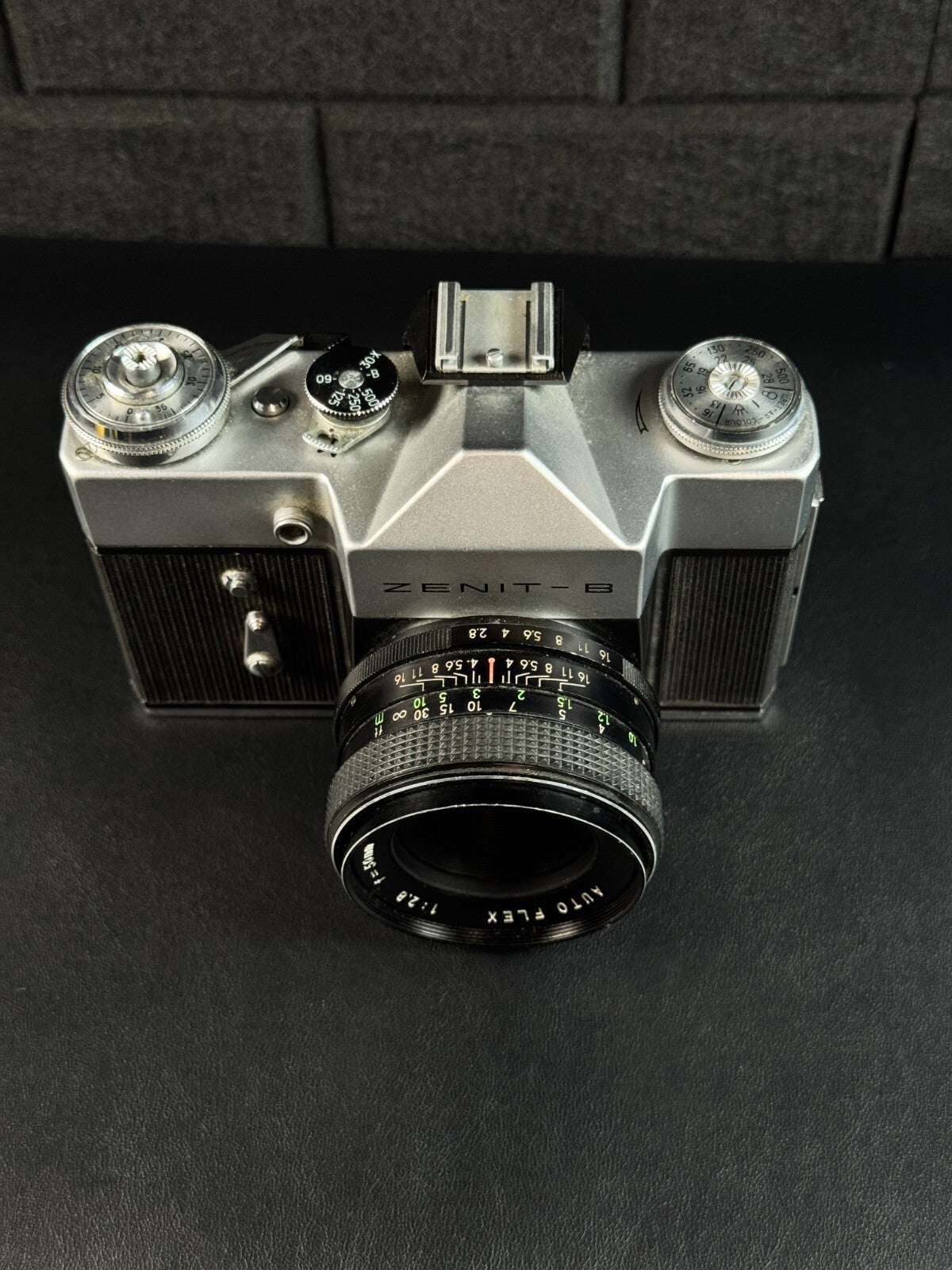 Vintage Zenit-B 35mm SLR Camera + Auto Flex 2.8 50mm Lens - Tested & Working