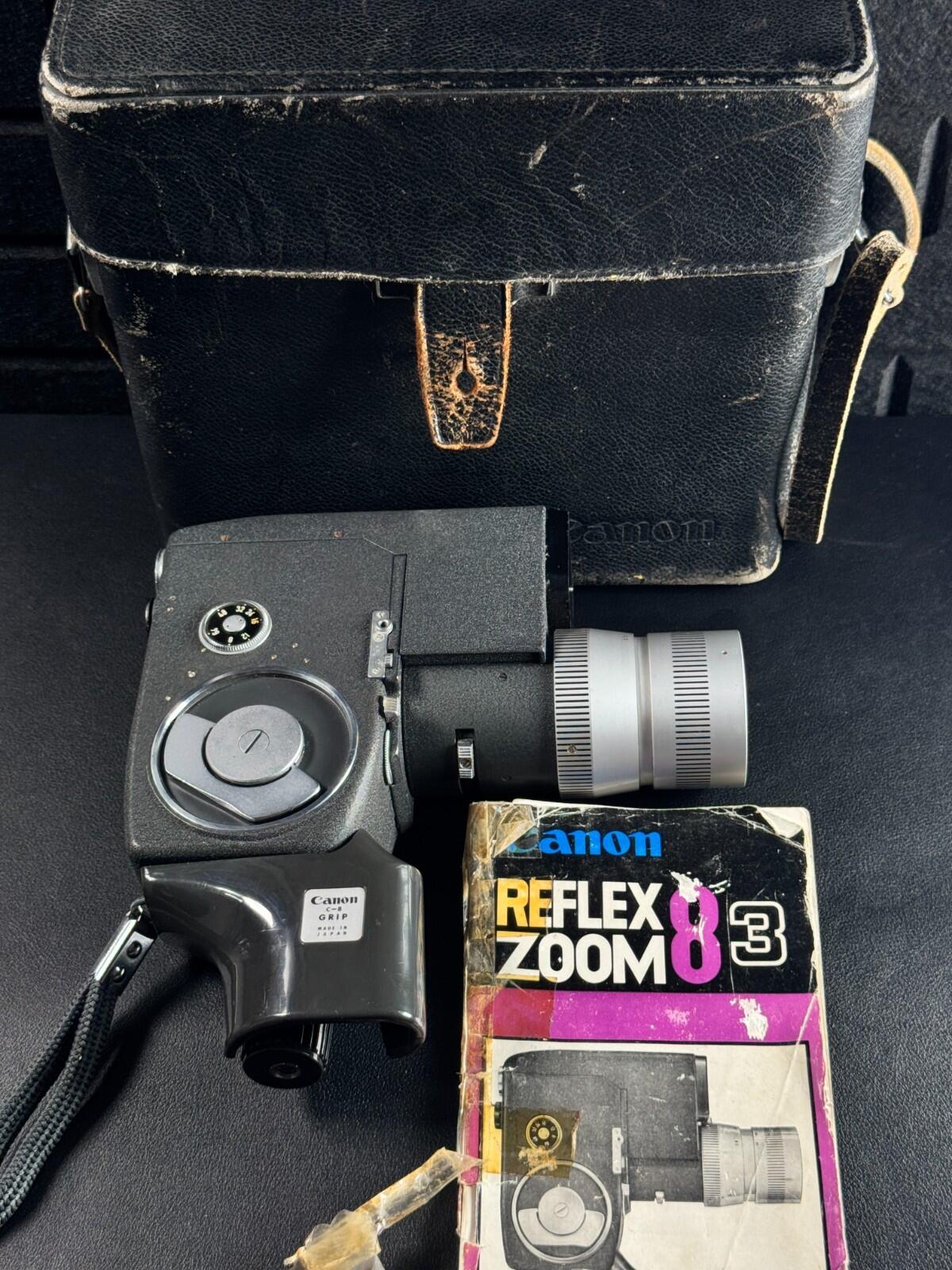 Canon Reflex Zoom 8-3 Vintage 1960's 8mm Cine Movie Camera - Tested & Working
