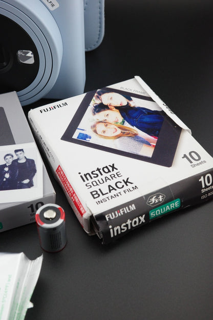 Fujifilm Instax Square SQ1 Instant Camera Glacier Blue + 4 Film Packs and Case