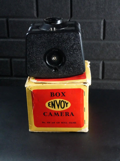 Ensign Envoy Vintage 1950's Box Camera & Original Box - Faulty, Display | Repair