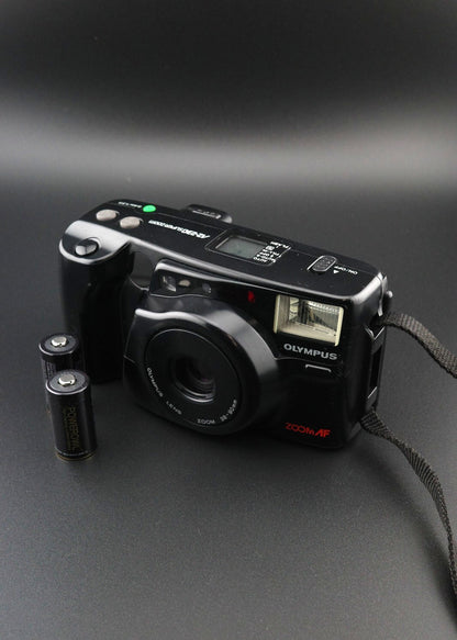 Olympus AZ-230 Superzoom 35mm Film Camera 38-90mm Autofocus - Tested & Working
