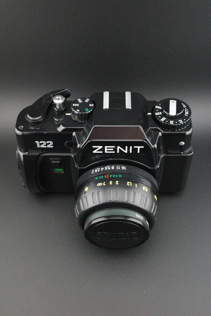 Zenit 122 35mm SLR + MC Zenitar-M2s 50mm f2 - Tested & Working and Near Mint