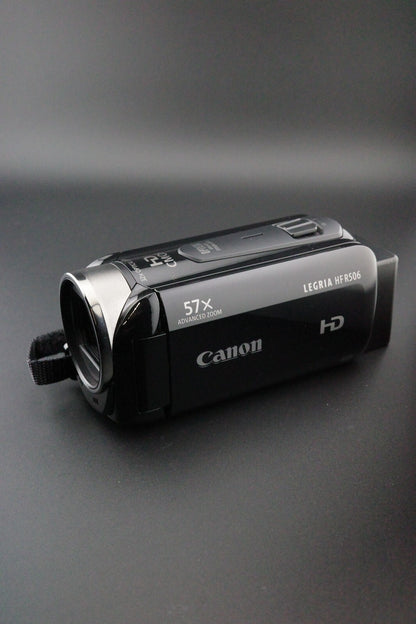 Canon LEGRIA HF R506 Full HD Camcorder Boxed Battery Charger Cables Excellent