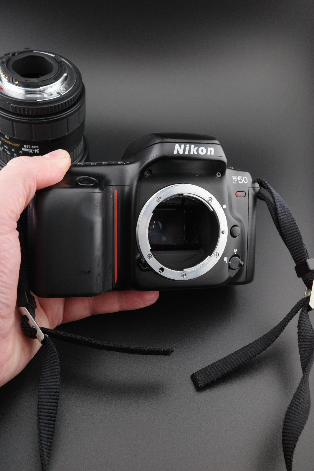 Nikon F50 35mm SLR Camera + Sigma 24-70mm - Film Tested & Working - Read Details
