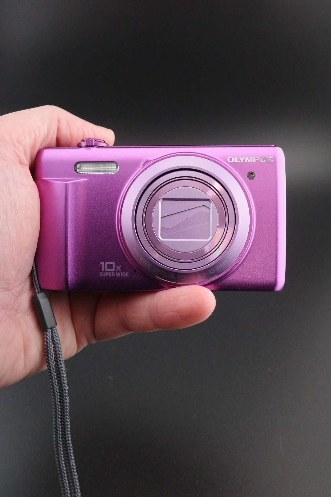 Olympus VR-350 Purple 16MP 10x Zoom Camera, New Battery & Charger Tested Working