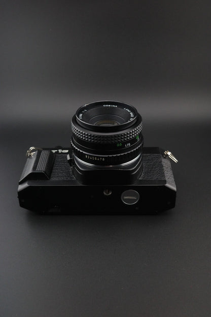 Cosina CT1G Vintage 35mm Film SLR Camera + 50mm 1:2 Lens - Tested & Working