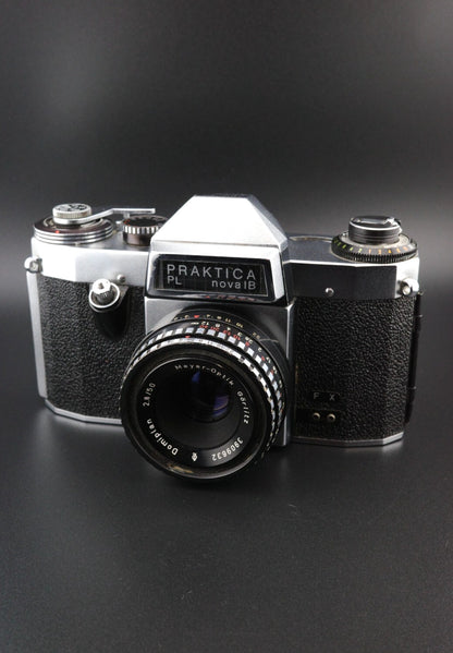 Praktica PL Nova 1B 35mm SLR + Meyer Optik 50mm f/2.8 - Film Tested & Working