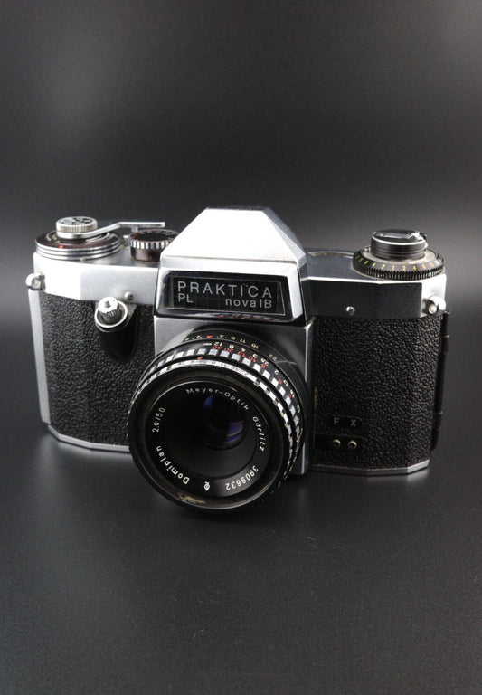 Praktica PL Nova 1B 35mm SLR + Meyer Optik 50mm f/2.8 - Film Tested & Working