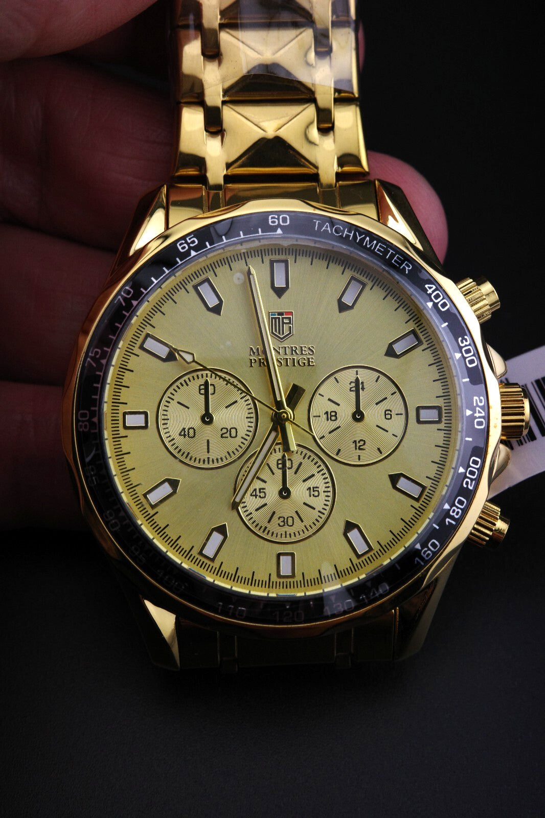 Montres Prestige MPW-0342 Men's Watch 44mm Gold S.Steel Quartz - New & Boxed