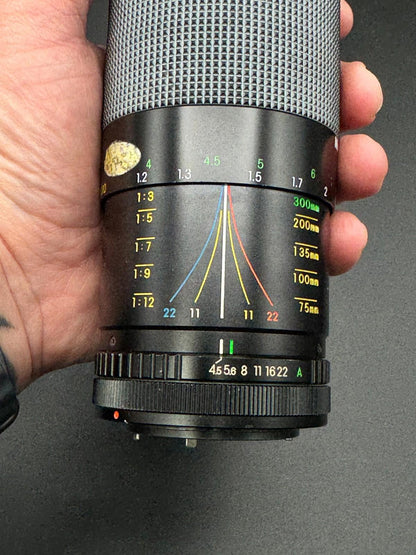 Miranda 75-300mm f4.5-5.6 Macro Zoom Lens Canon FD Mount - Read Details (C14)