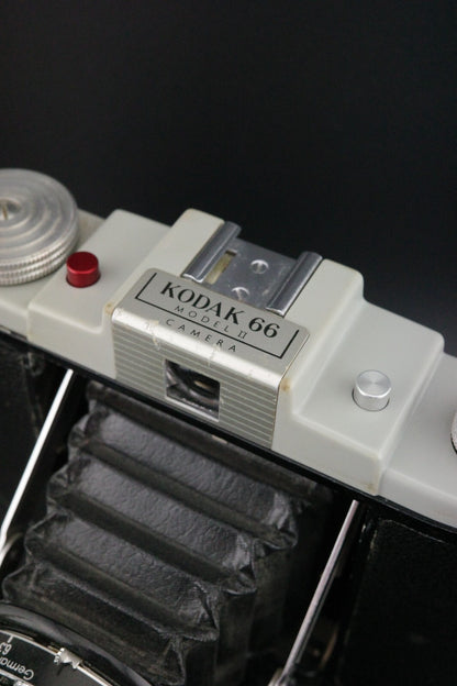Kodak 66 Model II Vintage 1950's 120 Film Folding Camera + Case Tested & Working