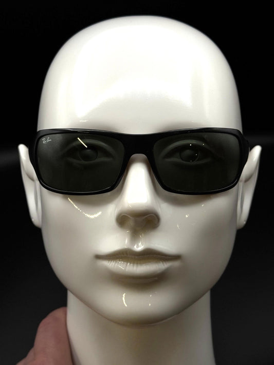 Ray Ban 4075 Men's Wraparound Sunglasses With G15 Glass Lenses