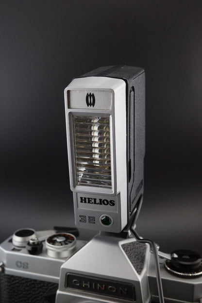 Vintage Chinon CS 35mm Film Camera, Helios Flash & 50mm 2.8 Lens - Fully Working