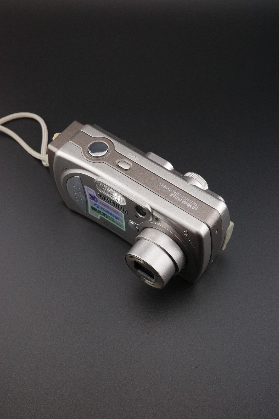 Samsung Digimax 430 Vintage Y2K 4.0MP Digital Camera, Card & Batteries - Working