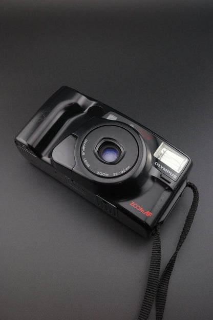 Olympus AZ-230 Superzoom 35mm Film Camera 38-90mm Autofocus - Tested & Working